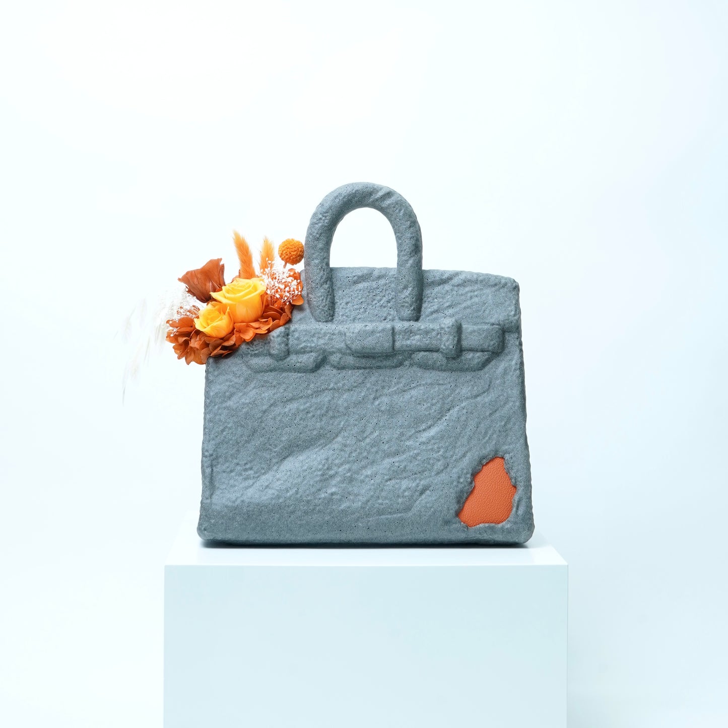STONEWRAPPED VASE-ORANGE
