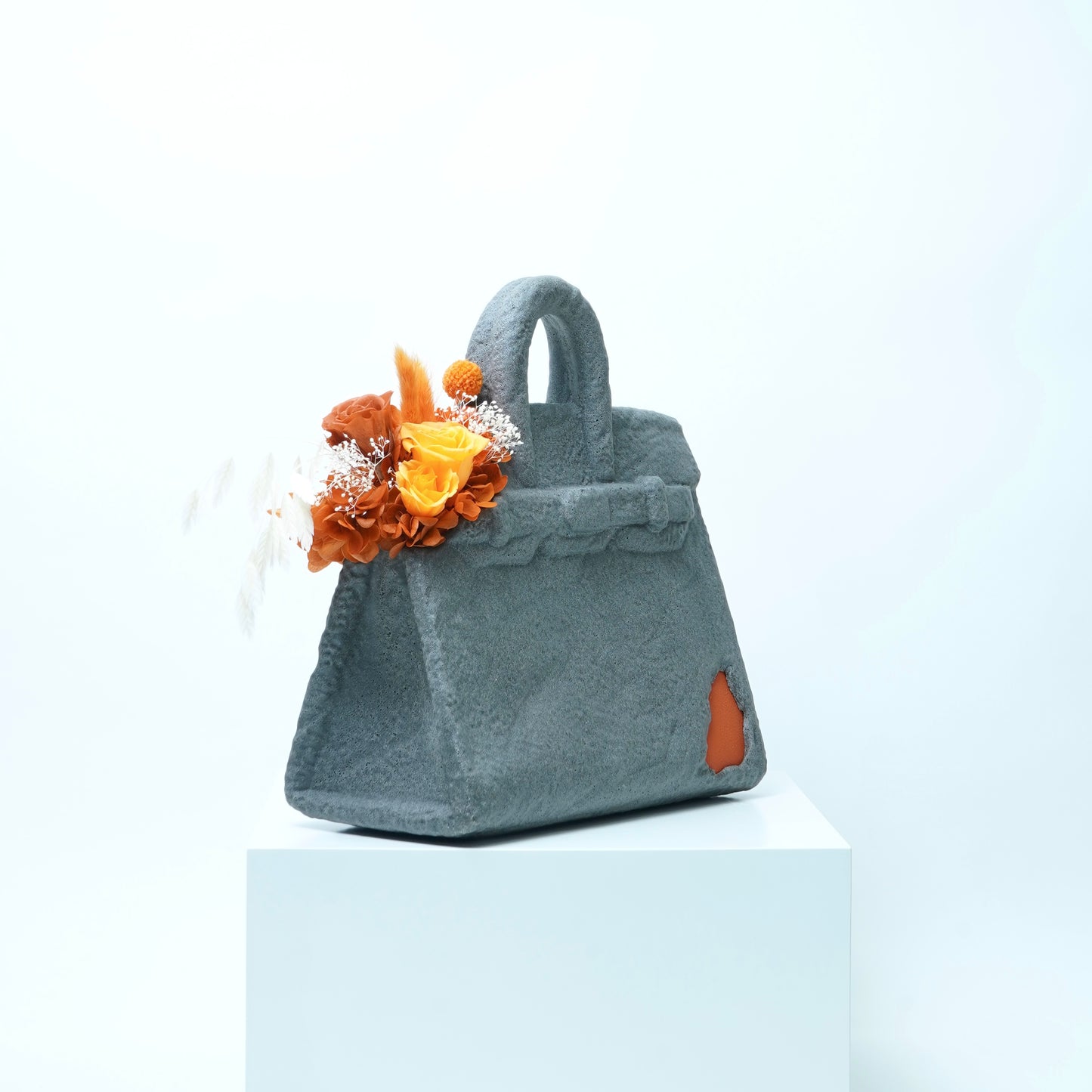 STONEWRAPPED VASE-ORANGE