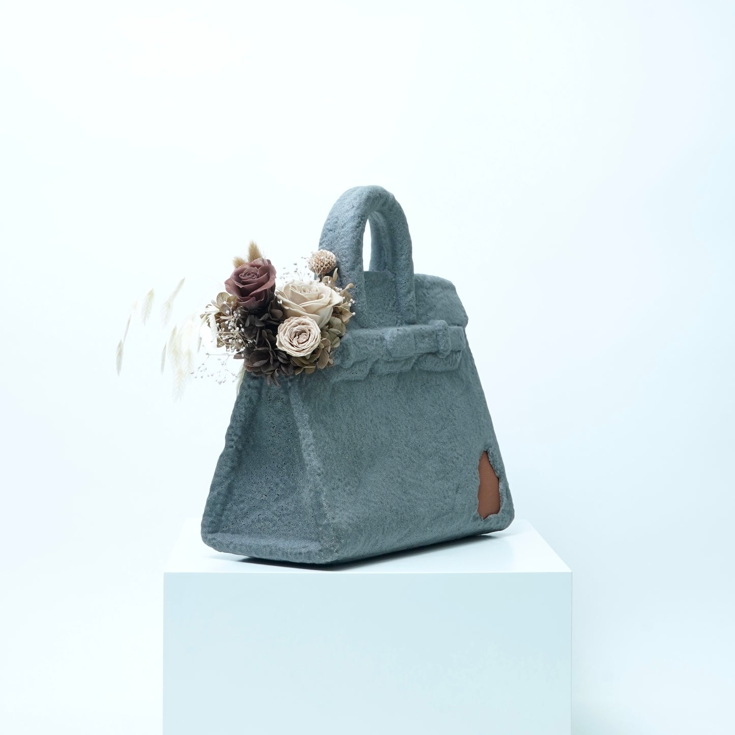 STONEWRAPPED VASE-BROWN