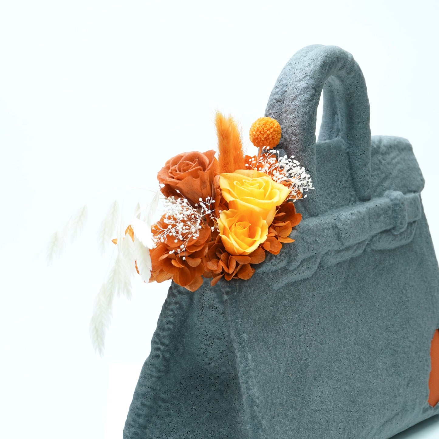 STONEWRAPPED VASE-ORANGE