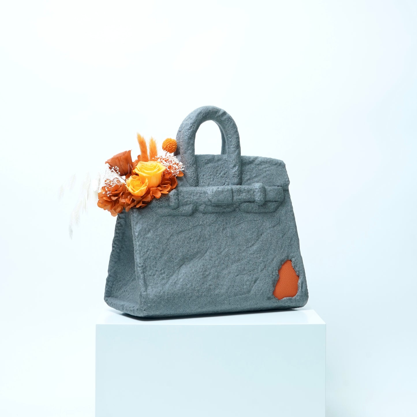 STONEWRAPPED VASE-ORANGE