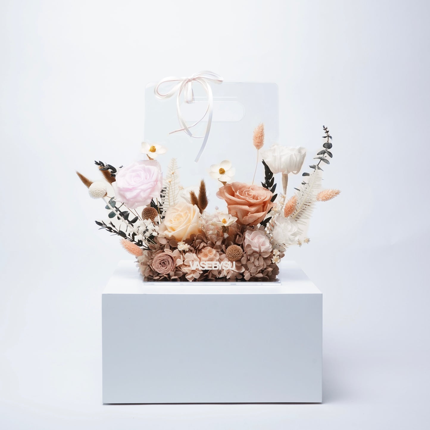 FLOWER BOX-KHAKI PINK