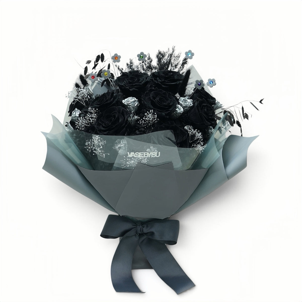 C-BLK03 (9 stems/7 crystals)