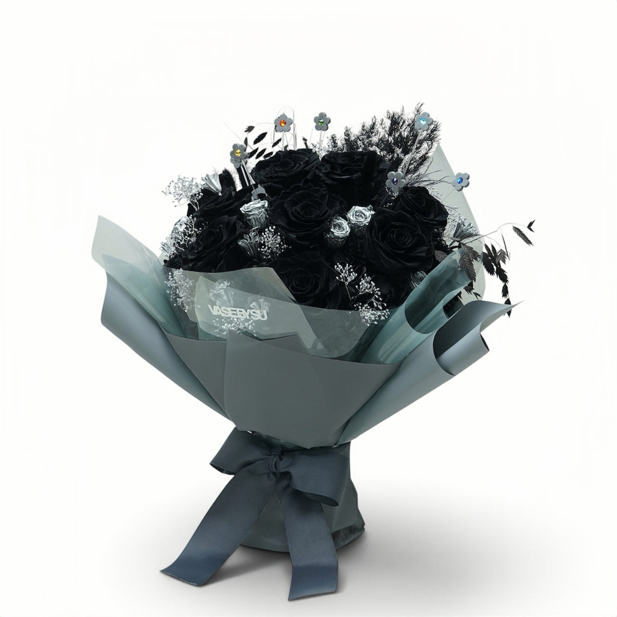 C-BLK03 (9 stems/7 crystals)