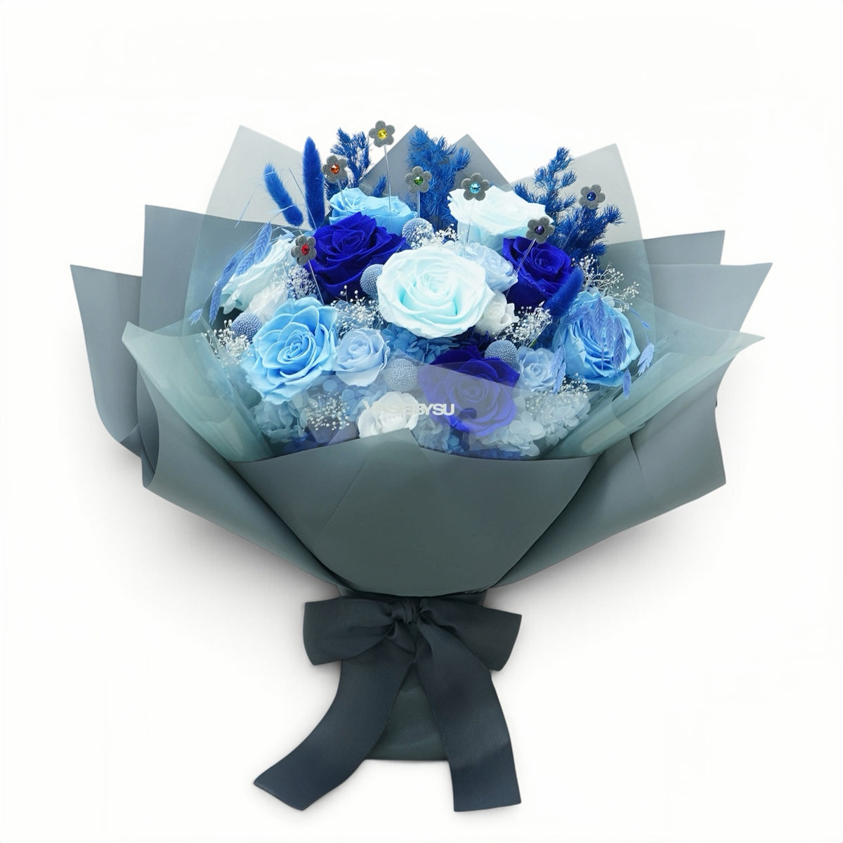 C-BLU03 (9 stems/7 crystals)