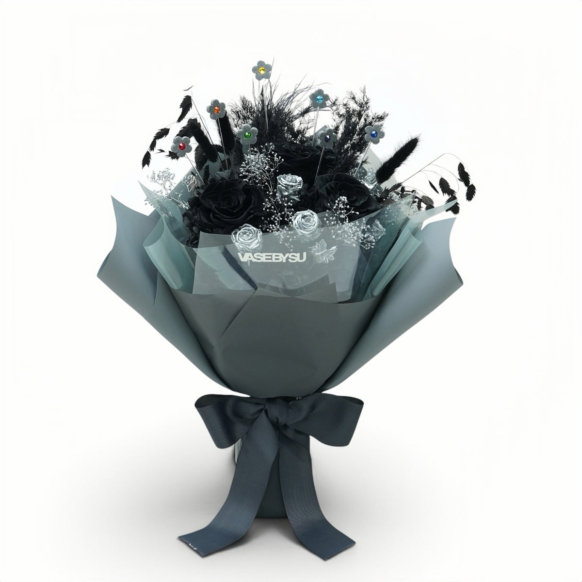 C-BLK01 (3 stems/ 7 crystals)